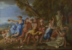 Bacchanal before a Statue of Pan by Nicolas Poussin (c. 1633, National Gallery London)